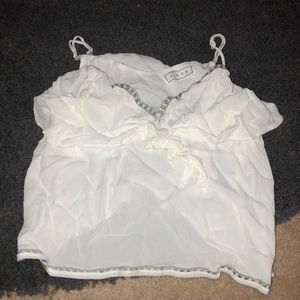 White tank top with patterns